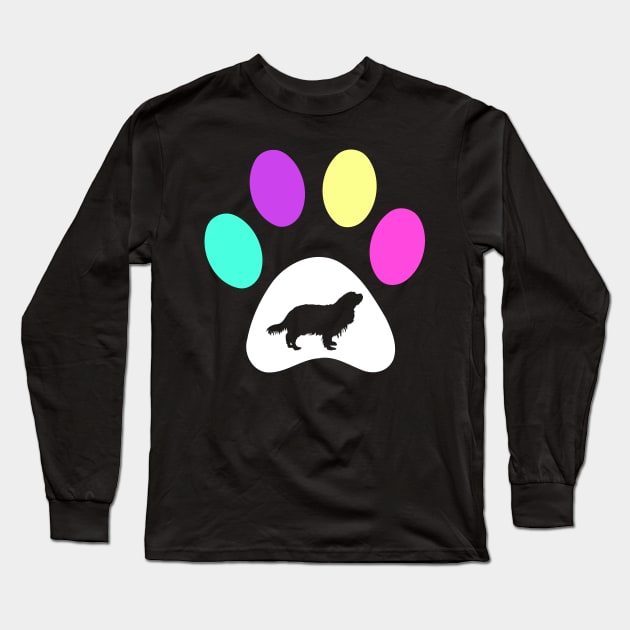 Cavalier King Charles Spaniel Colorful Long Sleeve T-Shirt by JKFDesigns